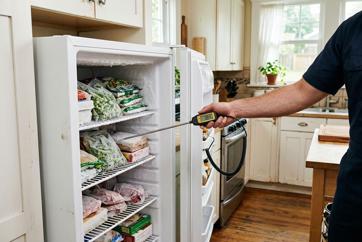 Freezer Repair technician at work